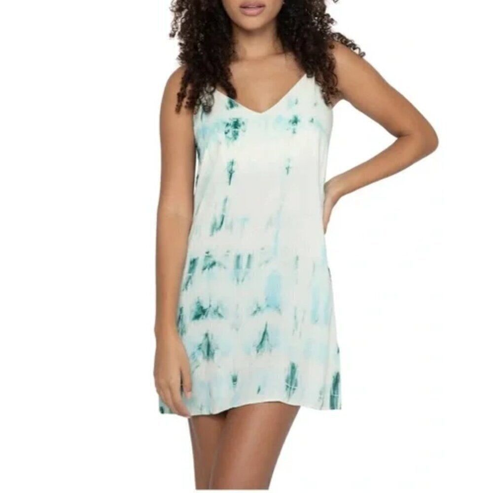 NWT PilyQ Agave Harlow Tie Dye 100% Rayon Slip Swimsuit Coverup